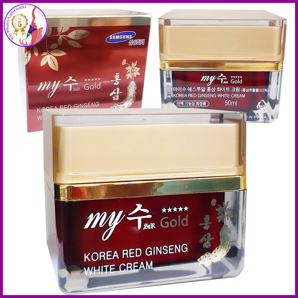 Kem dưỡng trắng da hồng sâm ban ngày my gold hàn quốc