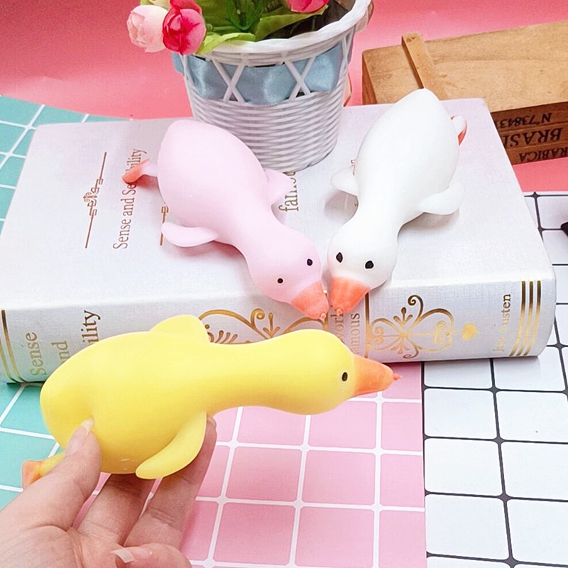 Đồ Chơi Bóp Tay Giảm Stress Hình Chú Vịt Hoạt Hình Dễ Thương