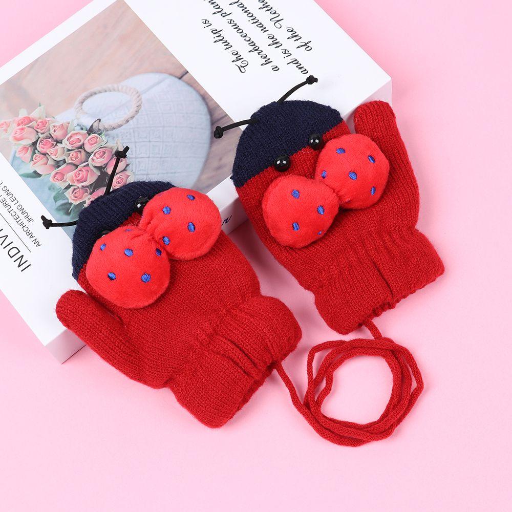 Găng Tay Dệt Kim Giữ Ấm Mùa Đông Kiểu Hoạt Hình Dễ Thương Cho Bé Lay