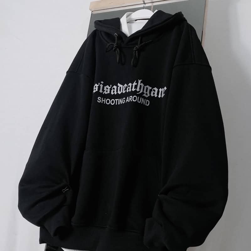 Hoodie Nỉ Bông BÀN CỜ màu TRẮNG/ĐEN  Nam nữ unisex/Áo hoodie có mũ form rộng Jaystoree2