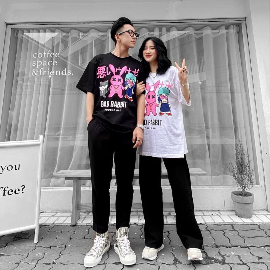 Áo Thun Tay Lỡ BAD RABBIT Double Bad Unisex