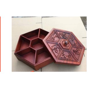 Khay đựng bánh kẹo tết bằng gỗ thiết kế cao cấp LG34