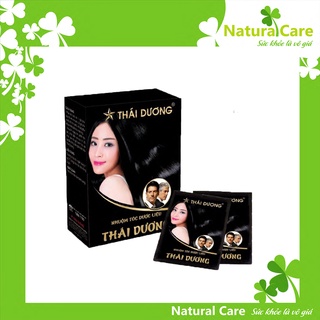 Dầu gội Nhuộm Tóc Dược Liệu Thái Dương - Hỗ trợ làm đen tóc Hộp 5 gói