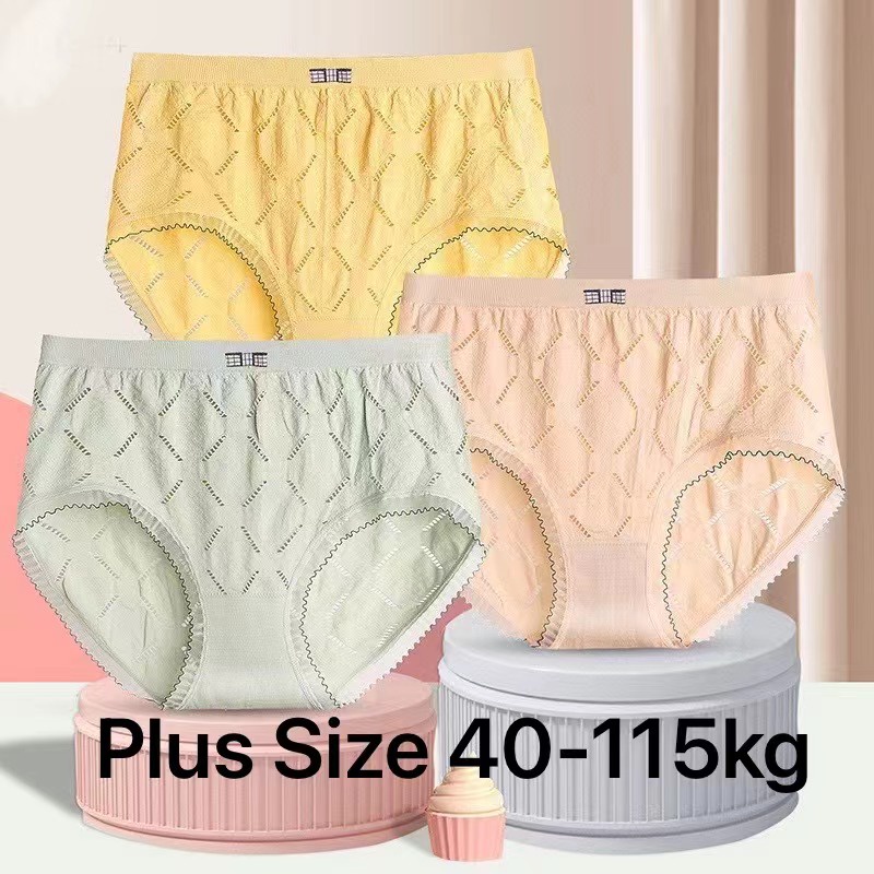 Quần Lót Thoáng Khí Kháng Khuẩn Cho Nữ Plus Size 65 - 100 Kg