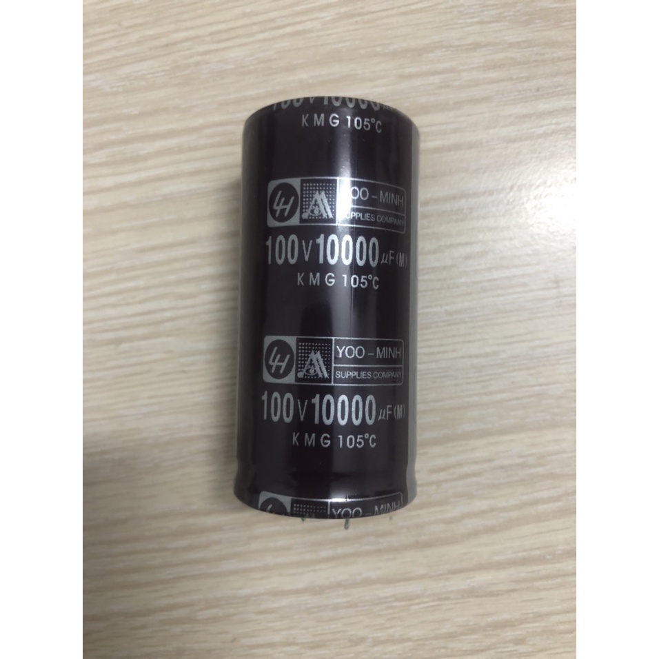 TỤ LỌC NGUỒN AMPLY 100V- 10000 µF NÂU