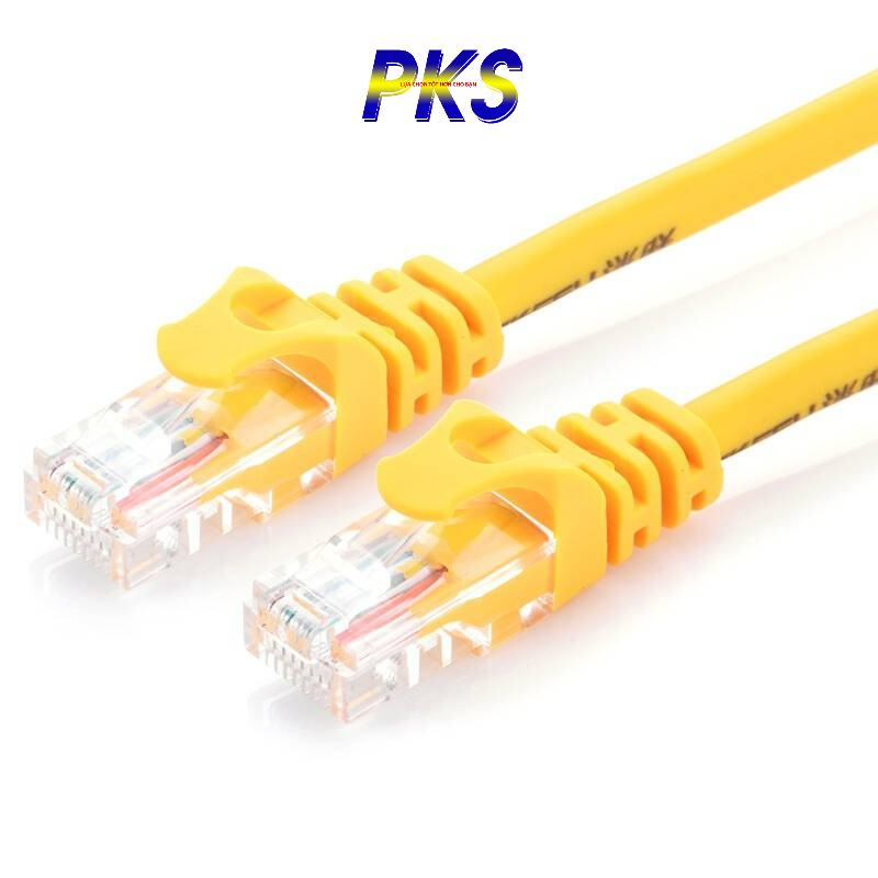 Dây mạng CATE5 UTP màu vàng 26AWG CCA 1-10m