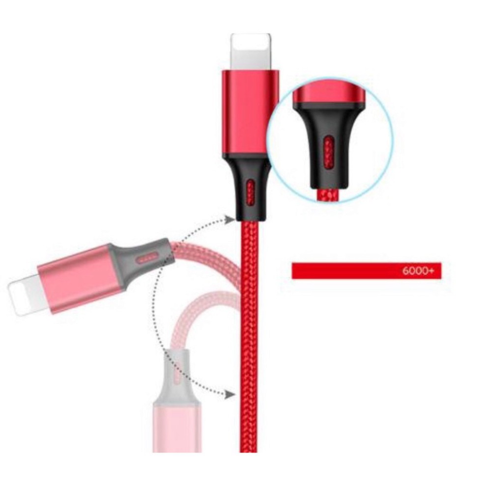 [Bán Sỉ] Dây cáp sạc 3 đầu bọc dù dài 1,2 m cổng type c lightning micro usb bền chống đứt chống nước big sale hôm nay