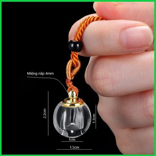 Ống đựng cát mandala, Ống đựng Xá Lợi Phật dạng tròn, mặt  dây chuyền dạng tròn bằng pha lê