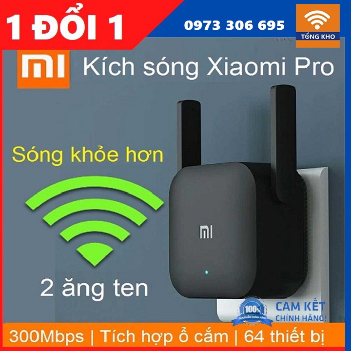 Kích sóng wifi Xiaomi Mi Wifi Repeater Pro phiên bản mới 300 Mbps