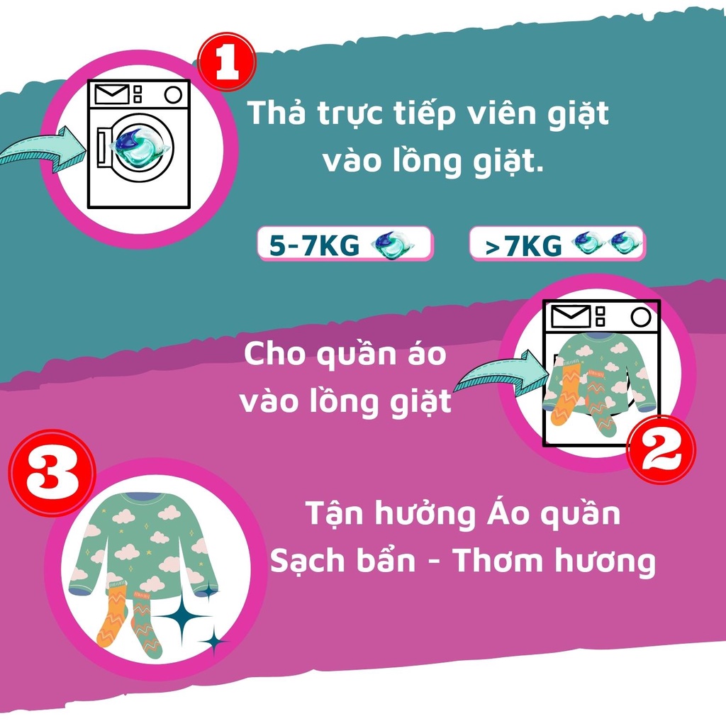 [39 VIÊN] Viên Giặt Xả P&amp;G Bold 4D Nội Địa Nhật | Viên Giặt GELBALL Nhật Bản