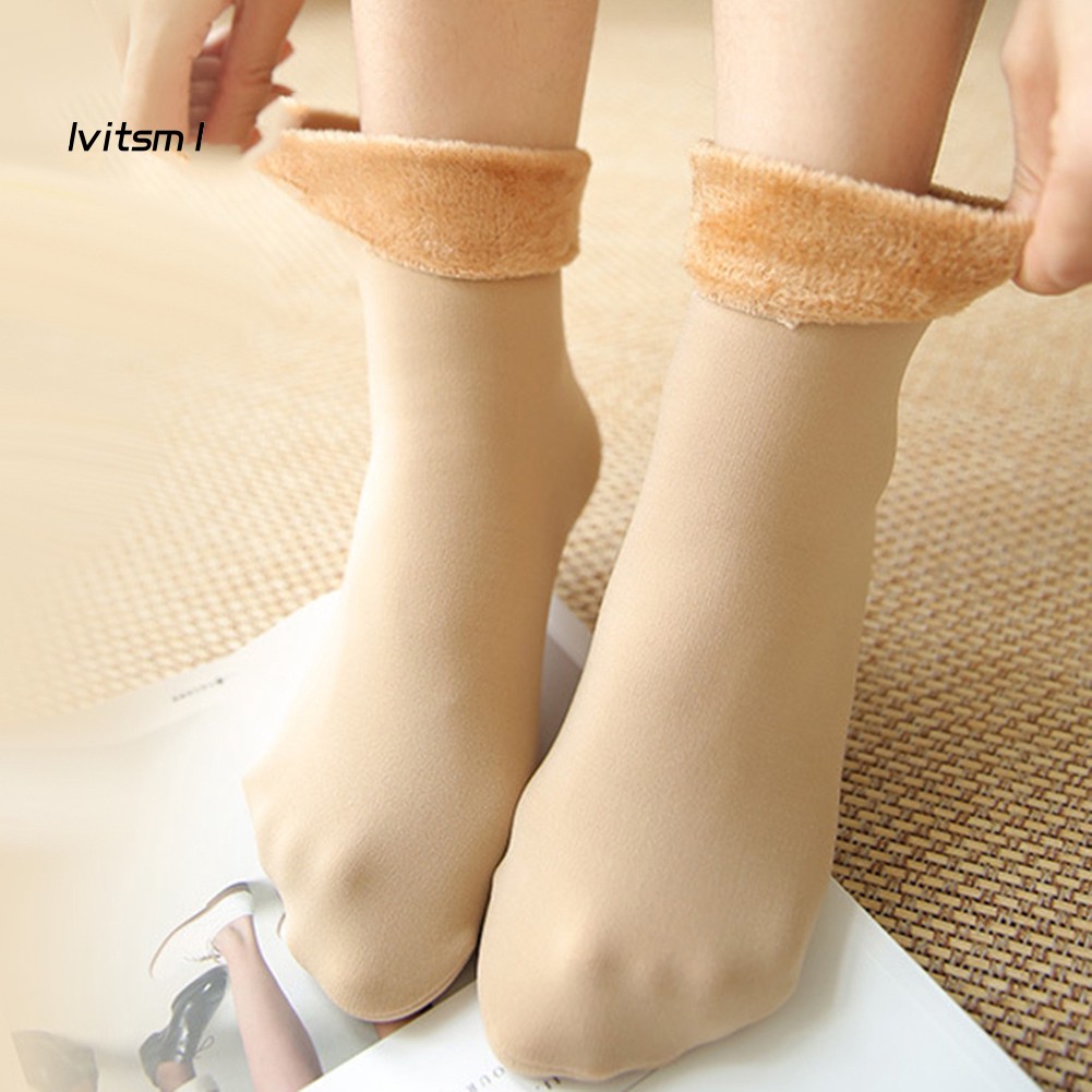 【LTM】Winter Solid Color Women Elastic Thermal Thick Warm Breathable Home Floor Socks | BigBuy360 - bigbuy360.vn