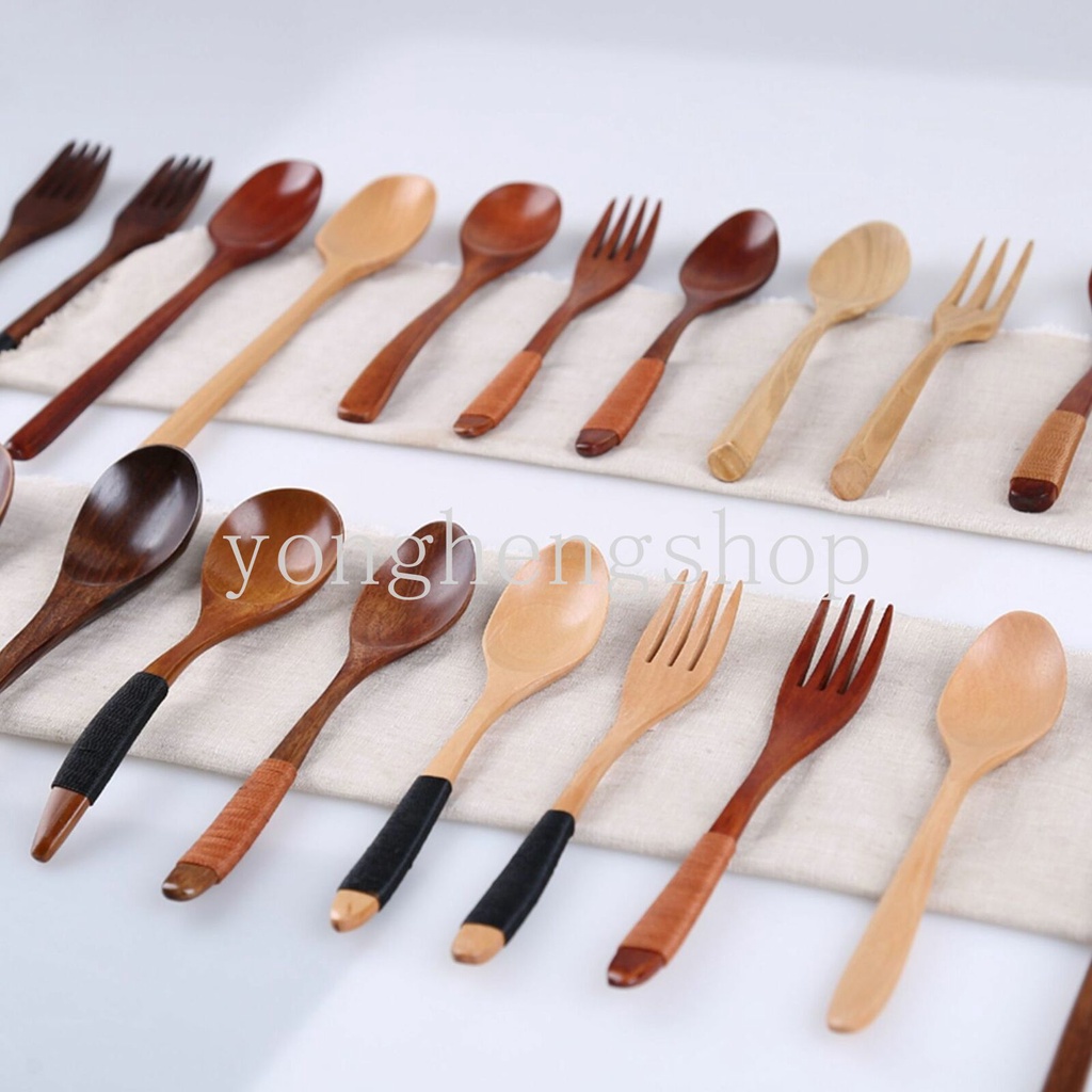 Muỗng Cà Phê Cán Dài Bằng Gỗ Phong Cách Nhật Bản