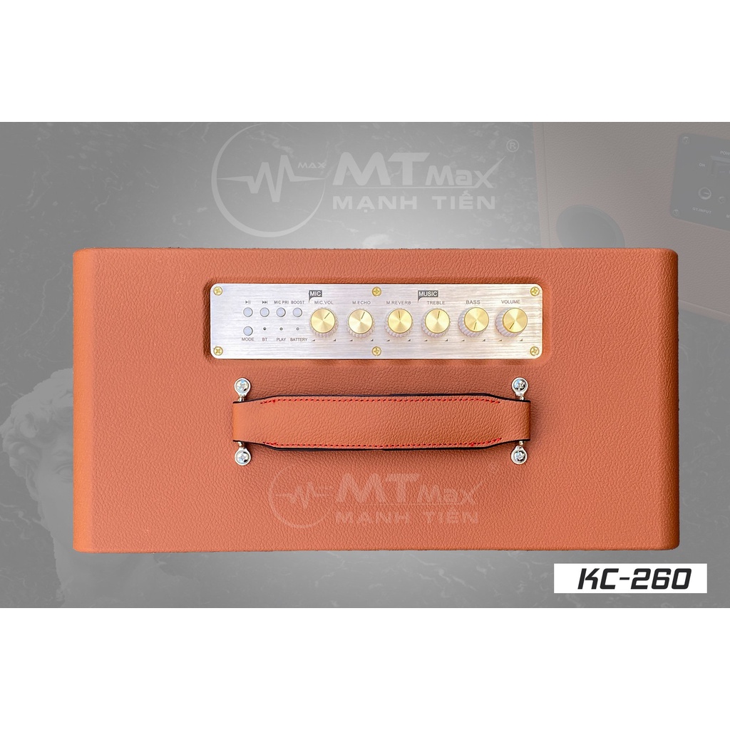 Loa Karaoke Di Động KCBOX KC260 âm thanh sống động thiết kế độc đáo, Tặng kèm micro kèm theo loa