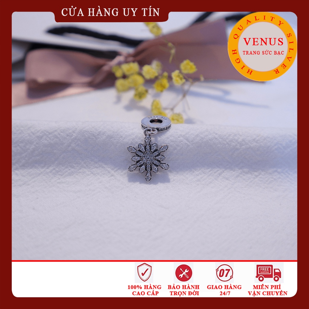 [Charm bạc 925 cao cấp] Charm treo bông tuyết- Mã sản phẩm VENUSBT