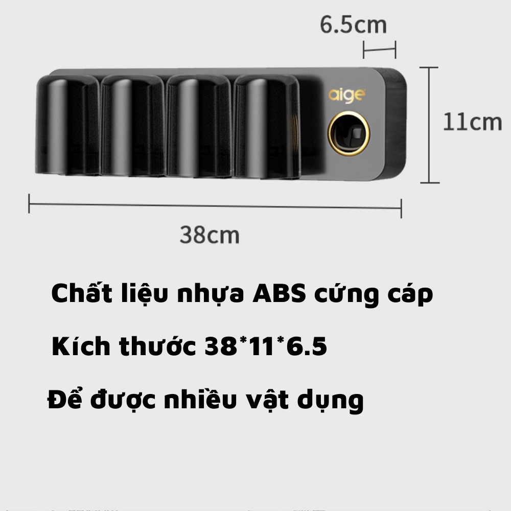 Bộ nhả kem đánh răng tự động kệ để cốc bàn chải đánh răng lắp đặt siêu dễ AIGE