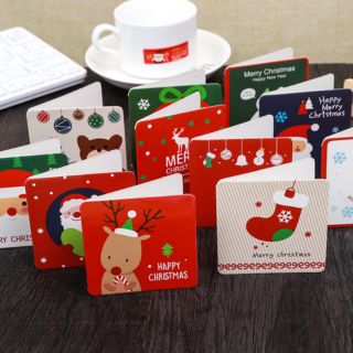 Combo 10 thiệp giáng sinh mix mẫu size 7*7cm