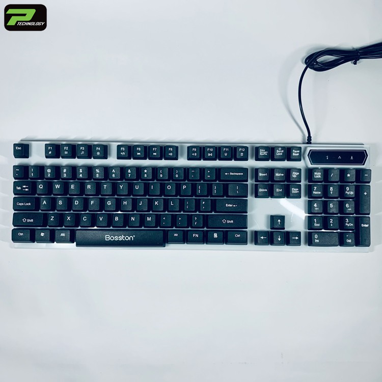 Bộ Bàn Phím Gaming Có Dây Kèm Chuột Máy Tính Bosston Có LED 7 Màu Ấn Tượng | BigBuy360 - bigbuy360.vn