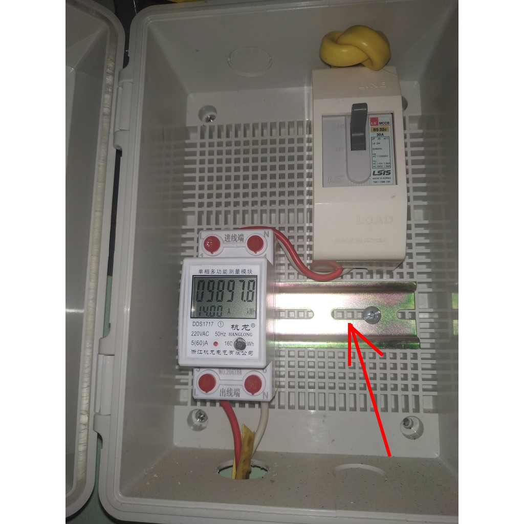 Thanh ray DIN RAIL cài aptomat - 8 cm