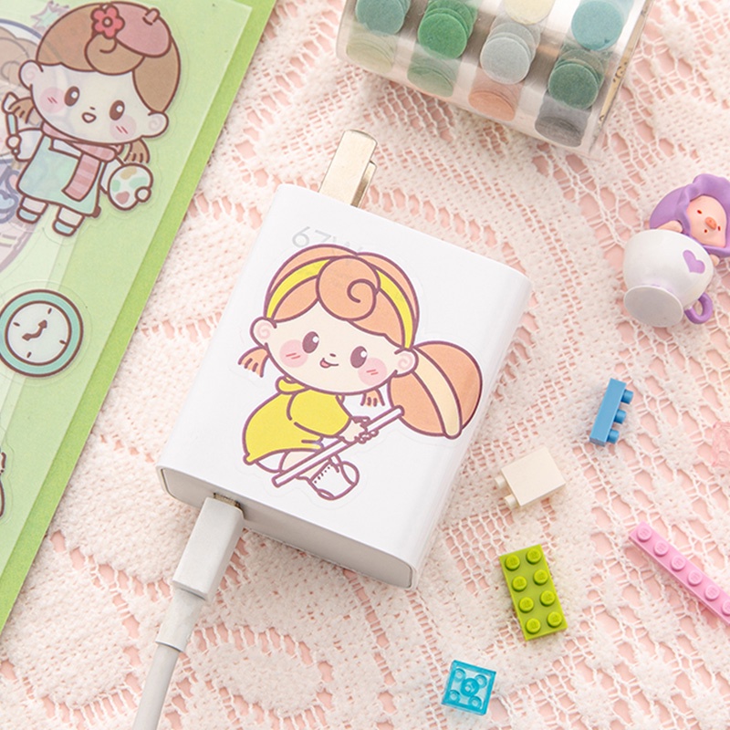 Bộ 4 Tấm Sticker Hoạt Hình Chống Thấm Nước