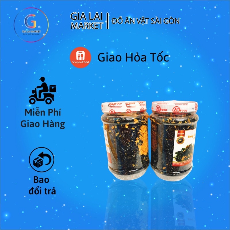 Rong Biển Cháy Tỏi 70gr ► FREESHIP ◄ rong tươi sây khô - chiên tỏi thơm lừng ăn hết từng miếng │ Gia Lai market