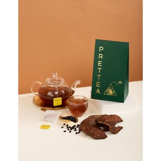 Trà đậu đen hà thủ ô prettea 20 túi lọc x 10 gram - giúp đen tóc - an thần - bổ máu