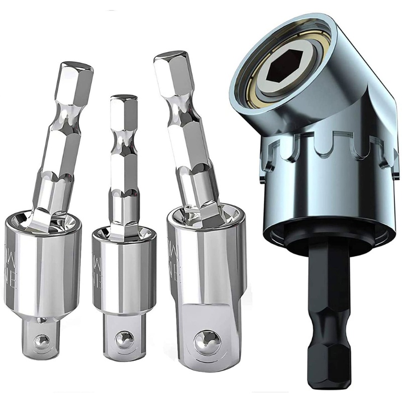 Set 4 Đầu Chuyển Đổi Mũi Khoan Lục Giác Xoay 360 Độ Chuyên Dụng