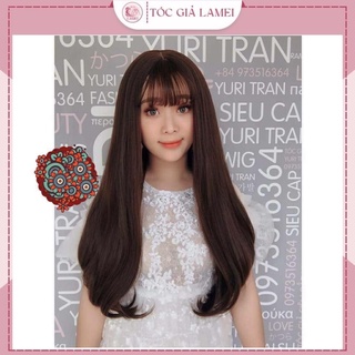 Tóc giả nữ cả đầu ❤️FREESHIP❤️ Tóc giả nguyên đầu cụp dài 50cm