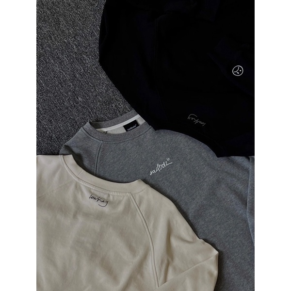 Áo sweater SADBOIZ LOWKEY black&cream&gray