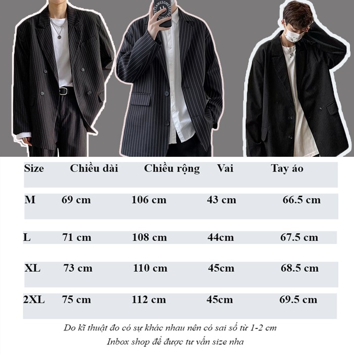 [HÌNH THẬT] Áo Khoác Vest Blazer Nam Nữ, Kẻ Sọc,Túi Nắp, Form Rộng 2 Lớp Phong Cách Hàn Quốc - BZ16 MrHero