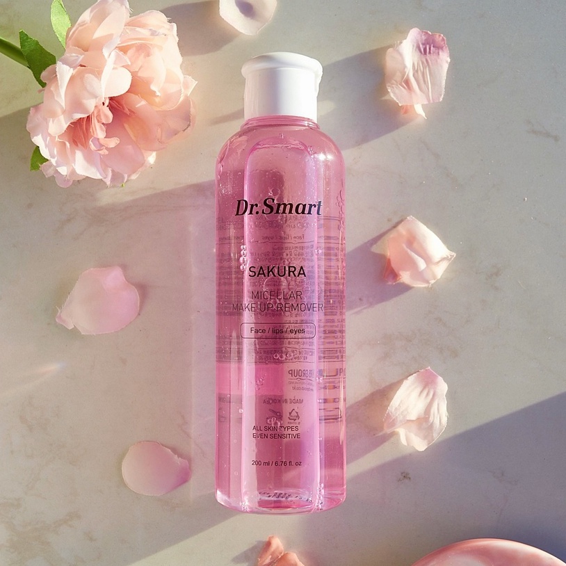 Nước tẩy trang hoa anh đào DR.SMART Sakura Micellar Make up Remover 200ml NTT0002