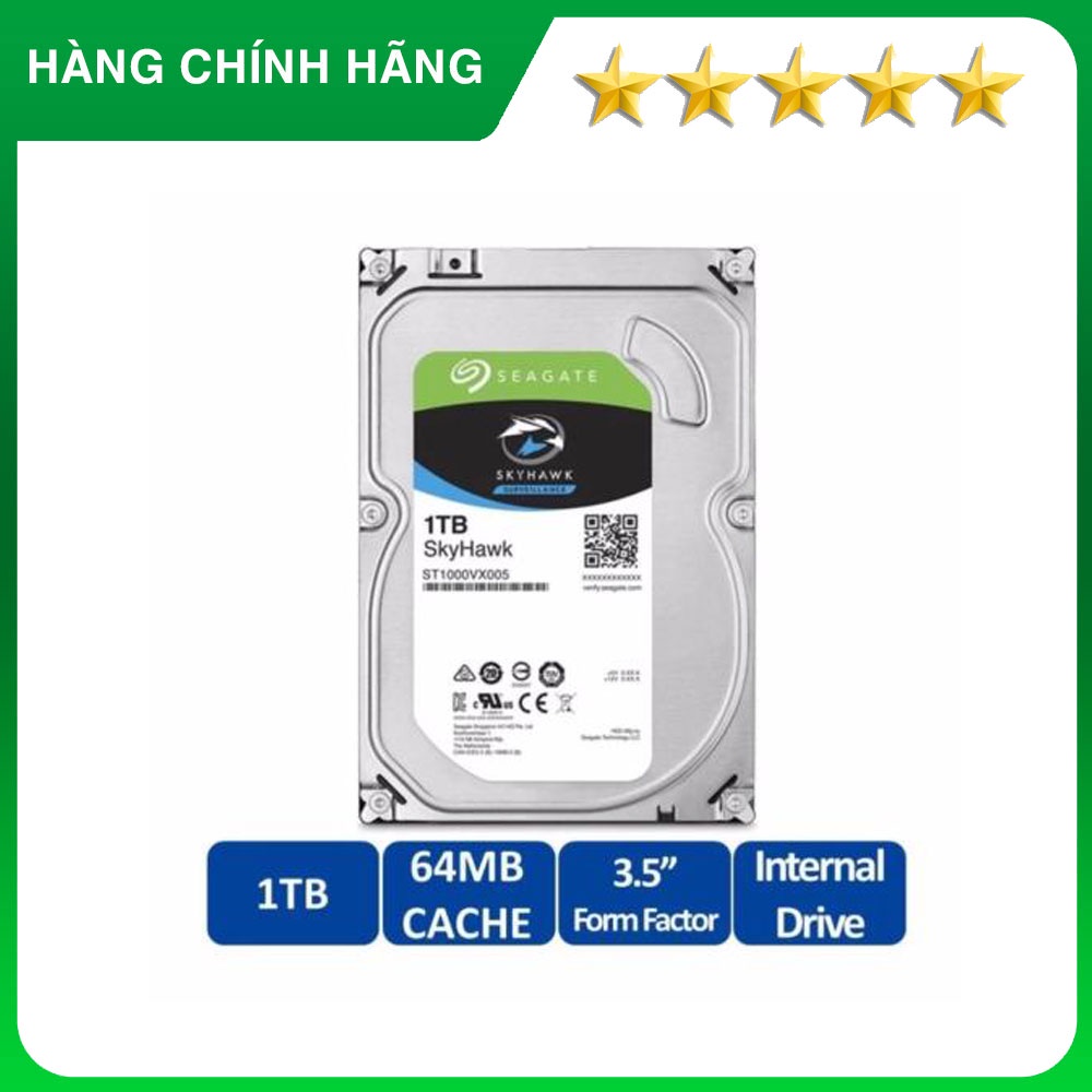HDD 1TB Seagate Skyhawk, ổ cứng giám sát lắp cho đầu ghi hình camera | BigBuy360 - bigbuy360.vn