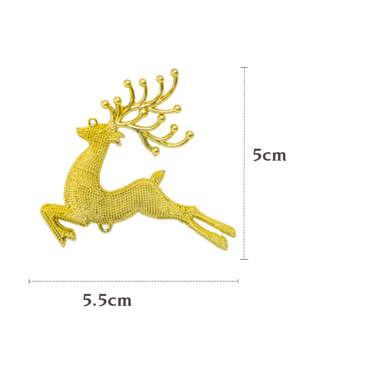 Tuần lộc mini trang trí Noel trang trí Giáng sinh phụ kiện vòng nguyệt quế, cây thông, tiệc sự kiện