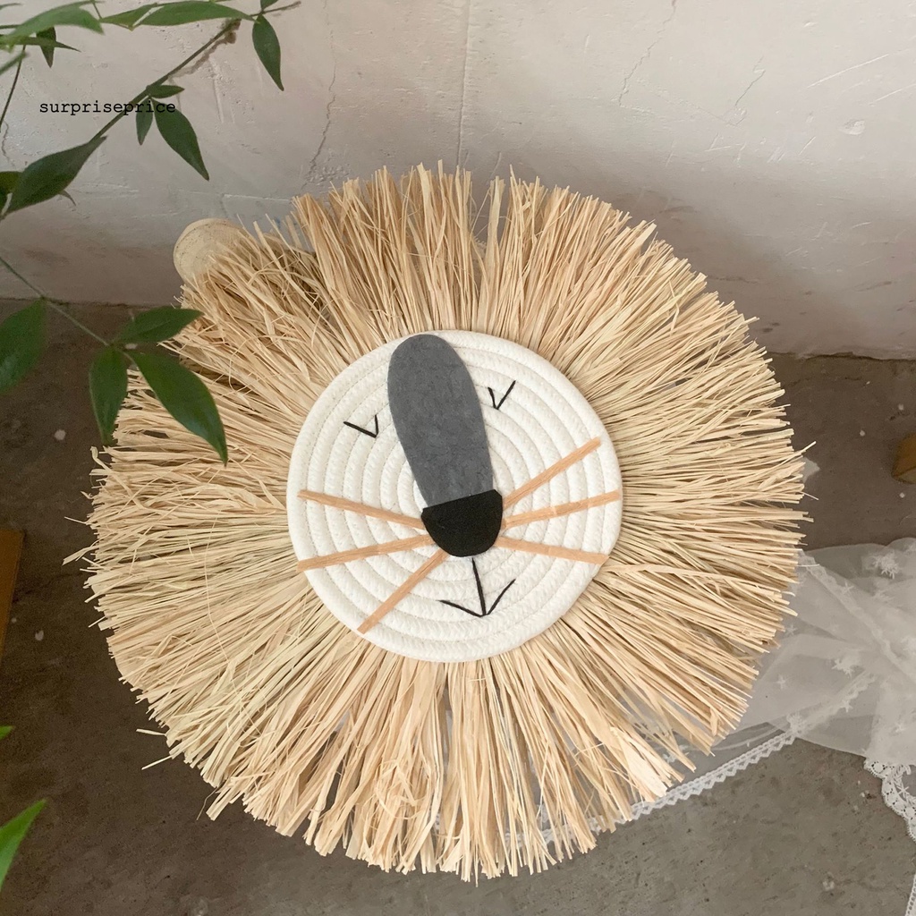 Phụ Kiện Treo Tường Trang Trí Hình Sư Tử Bằng Dây Cotton Đan