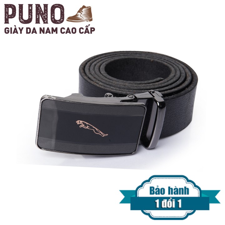 Thắt lưng da bò nhập khẩu Puno DL02 màu đen