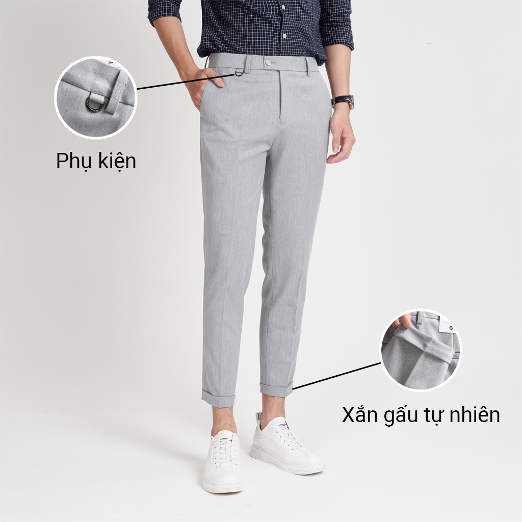 Quần Âu Nam Cao Cấp Local Brand KRIK Dáng Hàn Quốc Côn Xắn Gấu Có Phụ Kiện QA1717