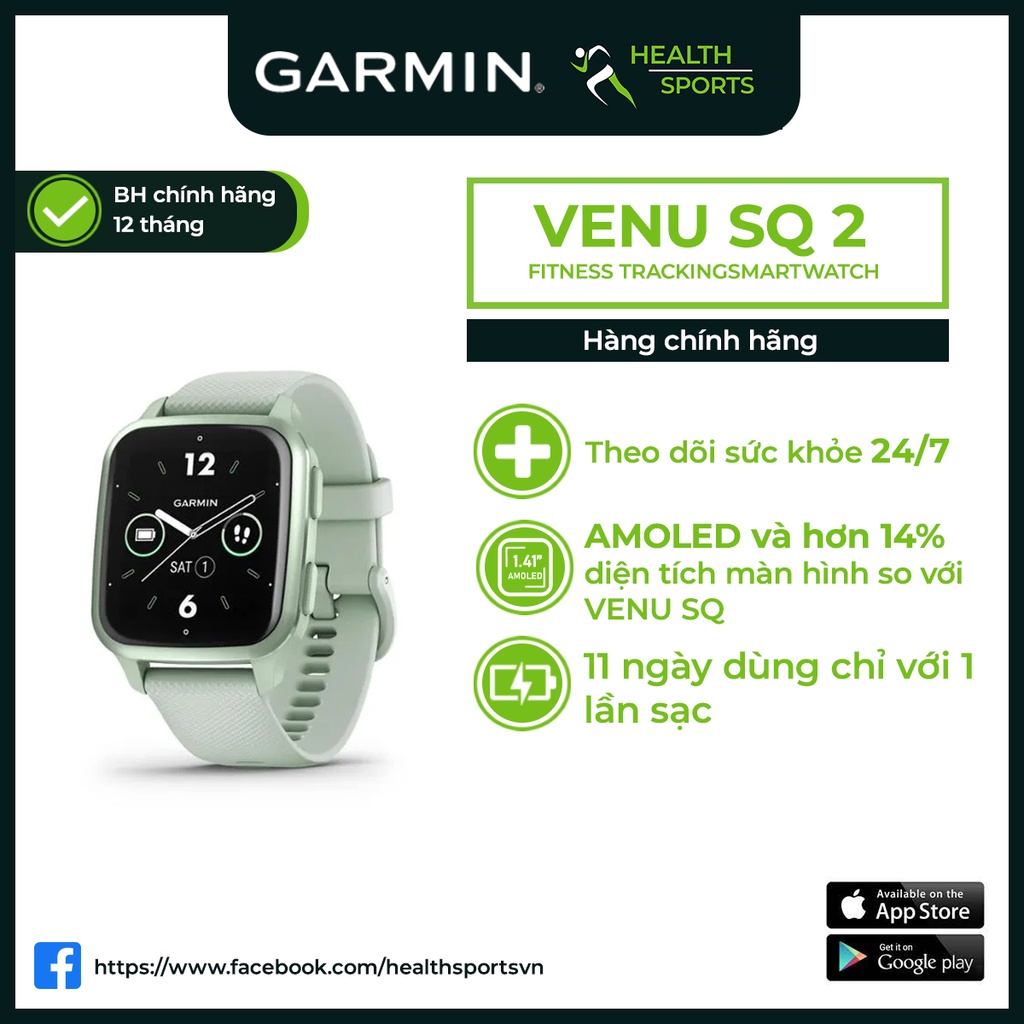 Đồng hồ thông minh Garmin Venu SQ 2 (chính hãng)