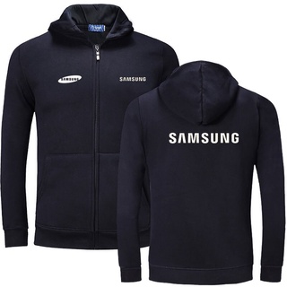 SAMSUNG Áo Khoác Hoodie Nỉ Nam Có Dây Kéo Đơn Giản Mới Năm 2021