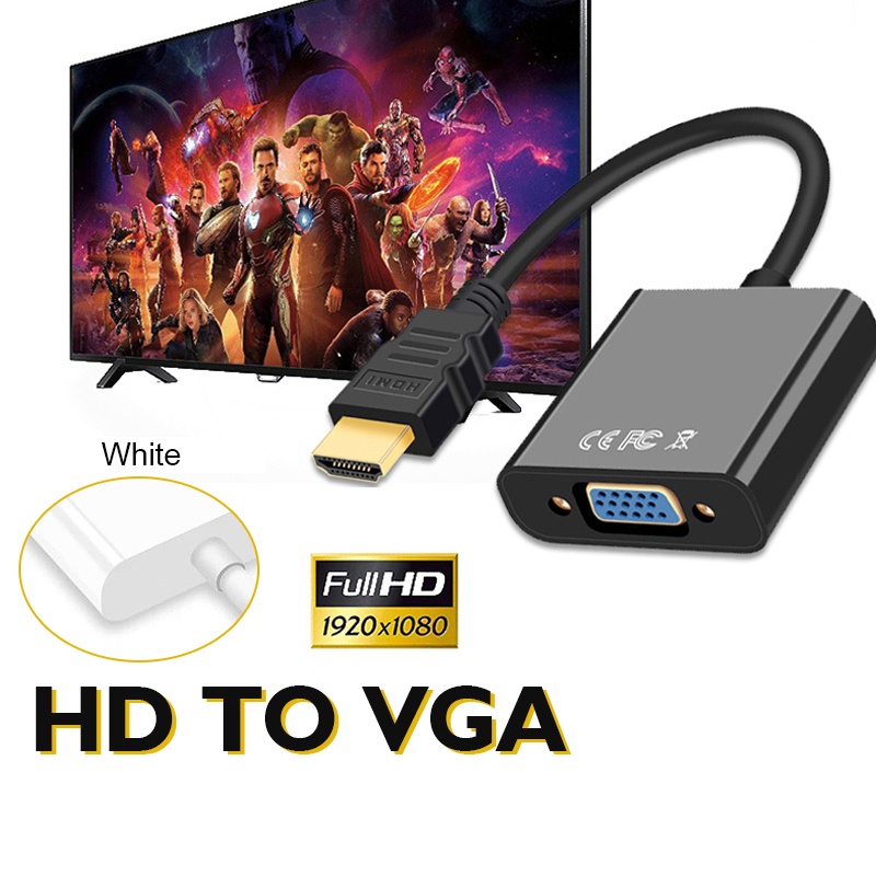 Cáp chuyển đổi HDMI sang VGA dây HDMI to VGA  Cho PC,laptop, Máy Chiếu Cao Cấp Độ Dài 20CM Full HD 1080P VNET
