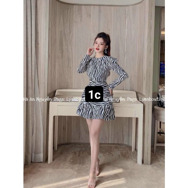 ĐẦM Body đuôi cá họa tiết rằn ri