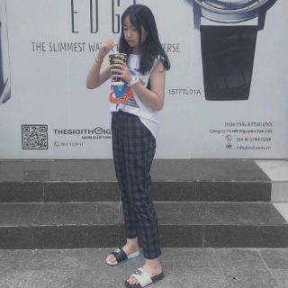 Quần Caro Plaid Pant Xám Đen