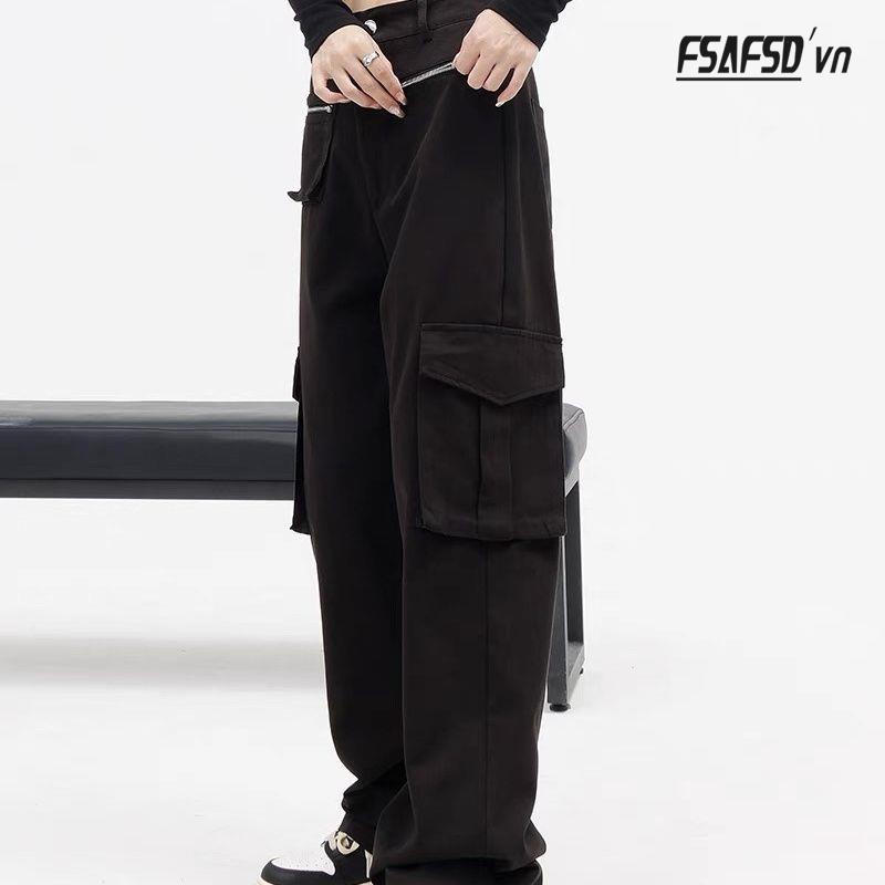 Quần Yếm Jean Ống Rộng Mỏng Phong Cách Retro Mỹ Hàng Mới 2022 Dành Cho Bạn Nữ