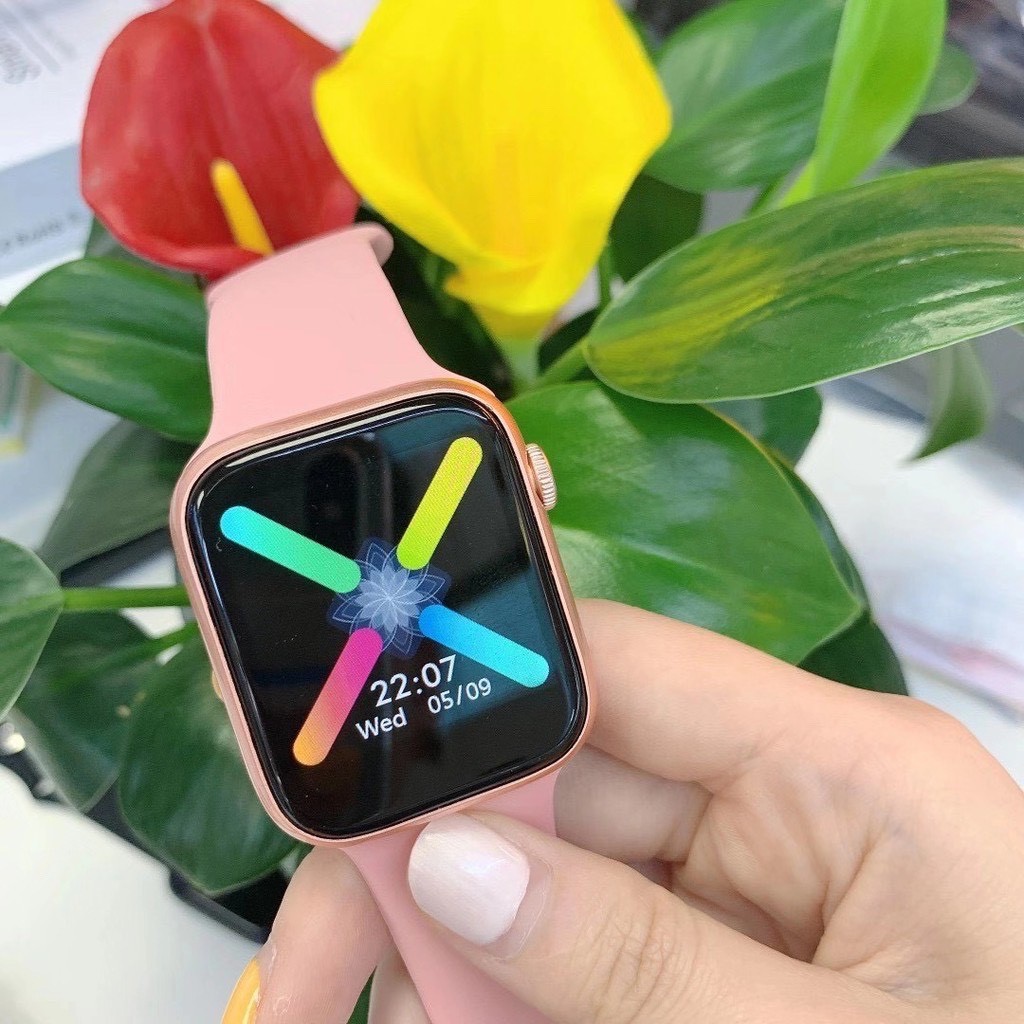 Đồng hồ thông minh nữ, Hw12 Smart watch Retina, đồng hồ đeo tay nữ, màu hồng, Nghe gọi, cảm ứng, giá rẻ nhất, chống nước