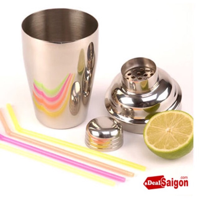 Bình lắc pha Cocktail Inox Không gỉ Model Ichibai (Bạc