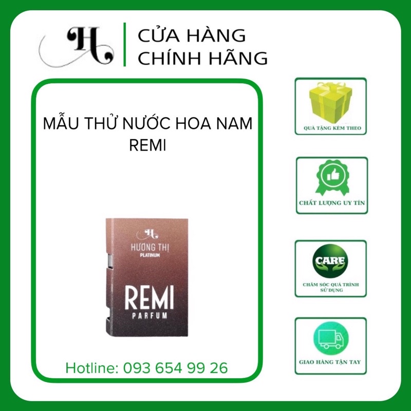 Mẫu Thử Nước Hoa Nam Remi Hương Thị Phong Cách Cá Tính Cho Phái Mạnh 2 ml HƯƠNG THỊ PLATINUM