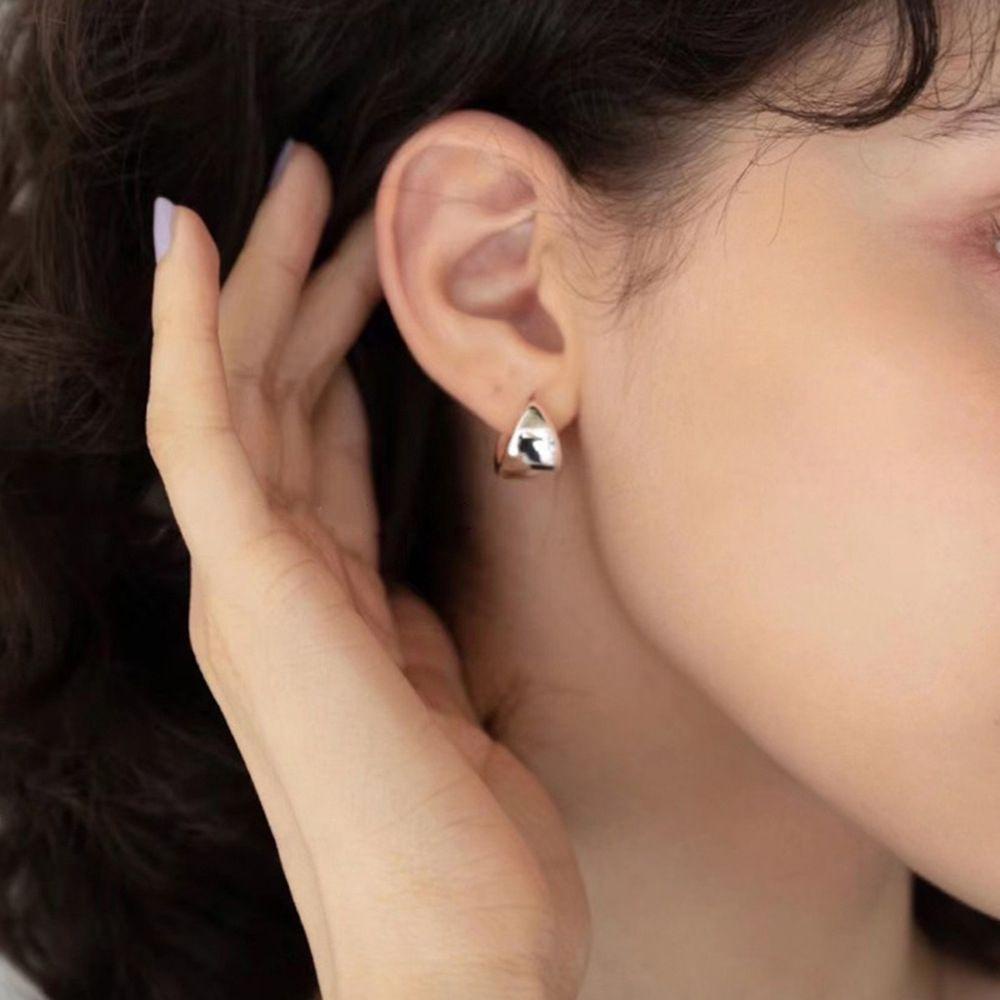 Bông Tai Dạng Xỏ Hình Tròn Phong Cách Pháp Thời Trang|Khuyên Tai Màu Sắc Thời Trang