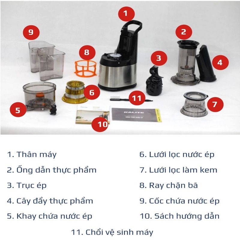 Máy ép chậm Kalite KL 565 công suất 240W