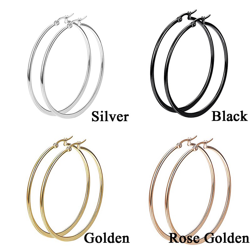 Khuyên Tai Tròn Lớn Phong Cách Steampunk