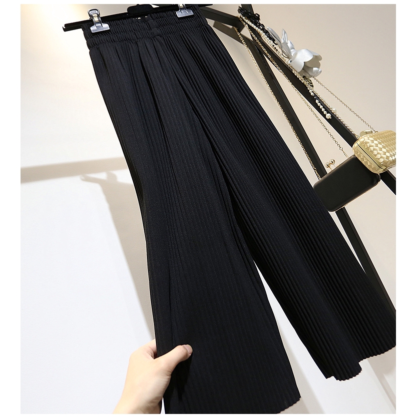 Quần Dài Ống Rộng Dáng Suông Xếp Ly Thiết Kế Dễ Thương Cho Nữ | BigBuy360 - bigbuy360.vn