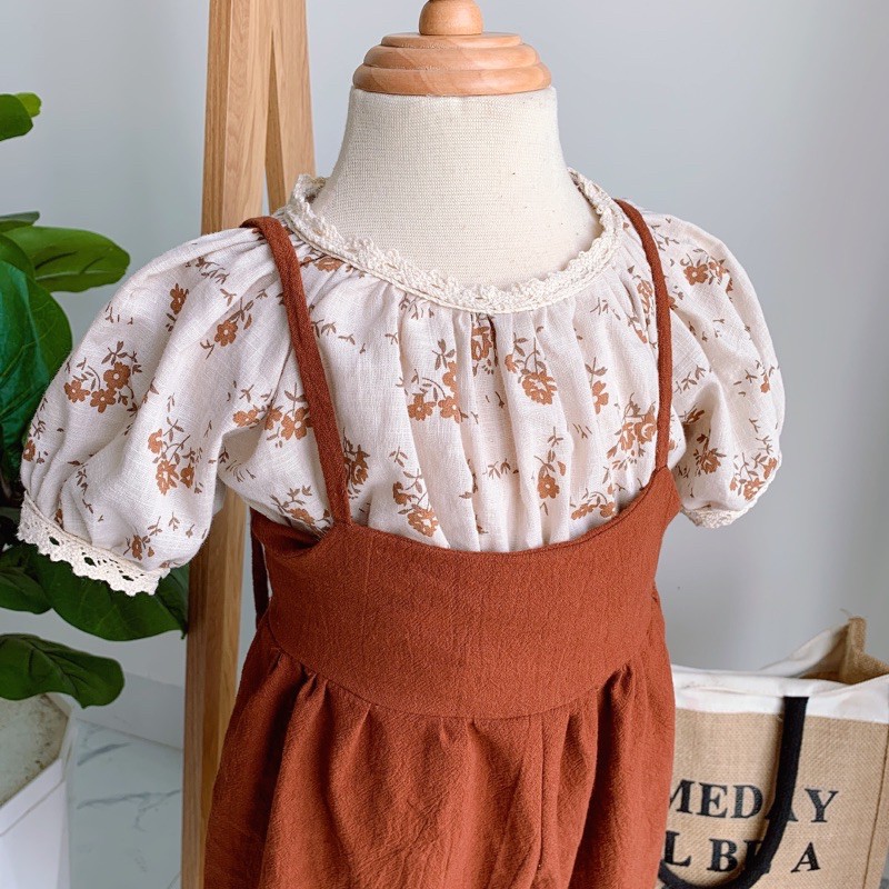 Quần cho bé Phuongboutique Áo yếm bé gái từ 10-20kg