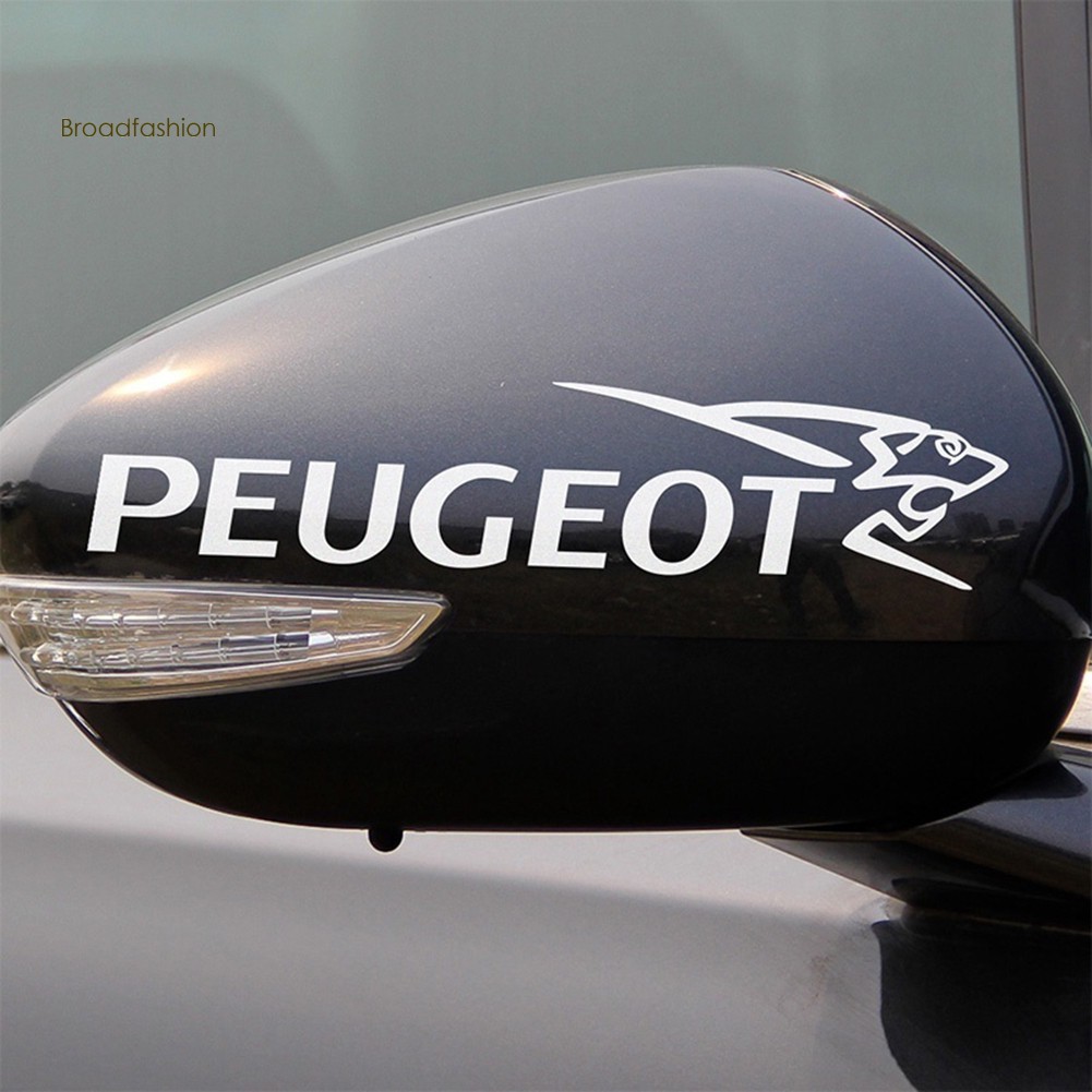 1 Cặp Sticker Dán Kính Chiếu Hậu Hình Sư Tử Cho Xe Hơi Peugeot